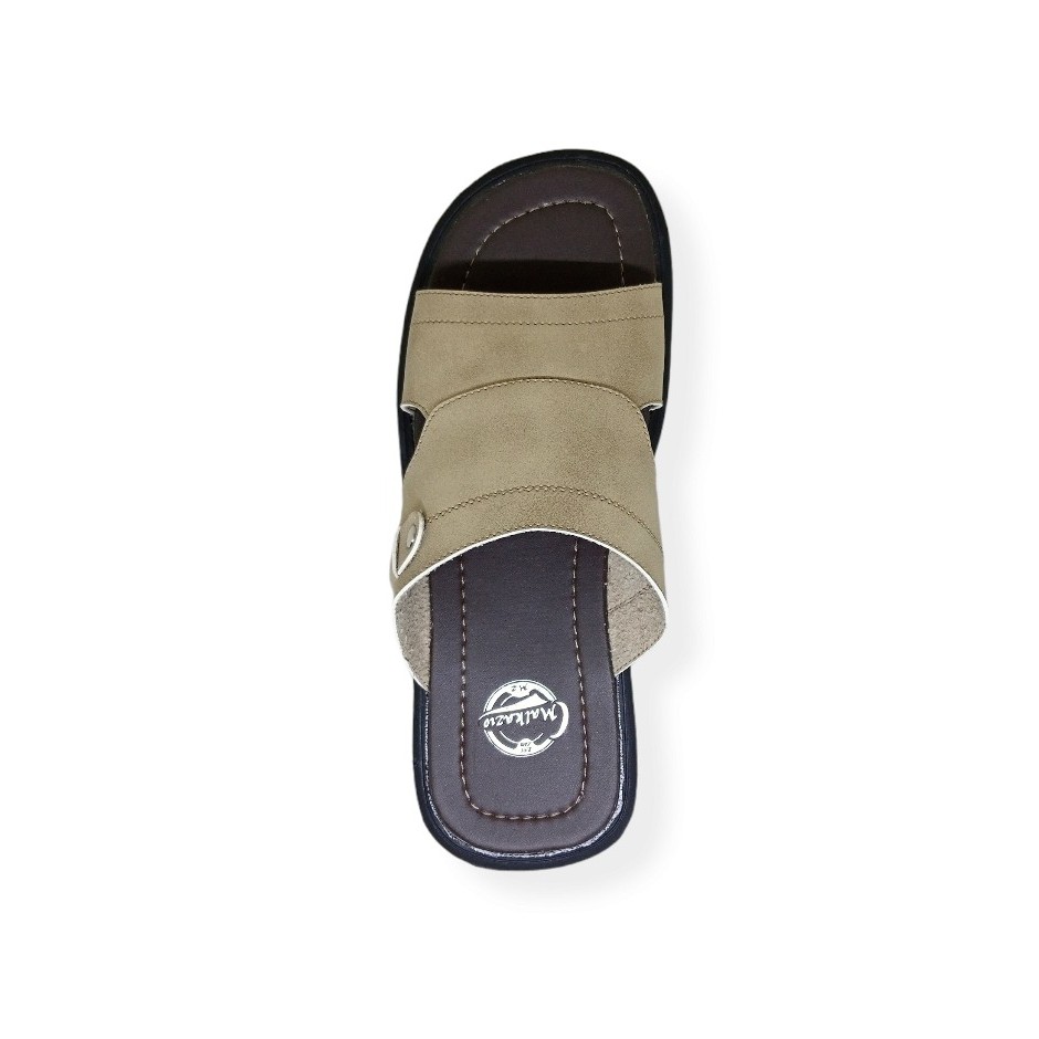 sandal pria slide kulit slipper MLZ-05 sendal cowok laki2 ukuran besar-jumbo-big size ORIGINAL