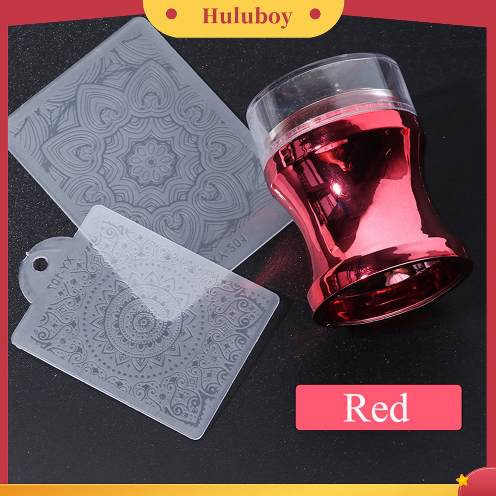 Huluboy Huluboy♡ 1 Set Stempel Nail Art Bahan ABS Kualitas Tinggi