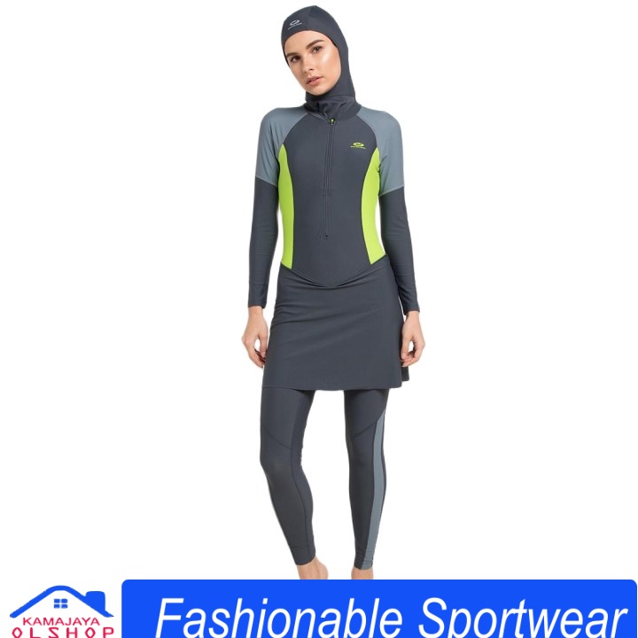 Setelan Baju Renang Wanita Hijab Pakaian Renang Wanita Muslim Diving Moslem Premium