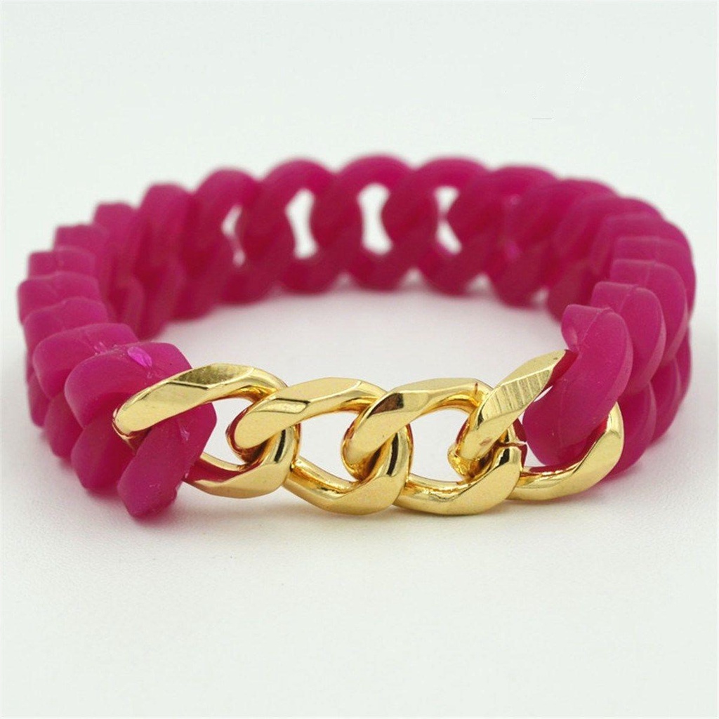 Lily Gelang Rantai Silikon Fashion Permen Warna Perhiasan Energi Bracelet
