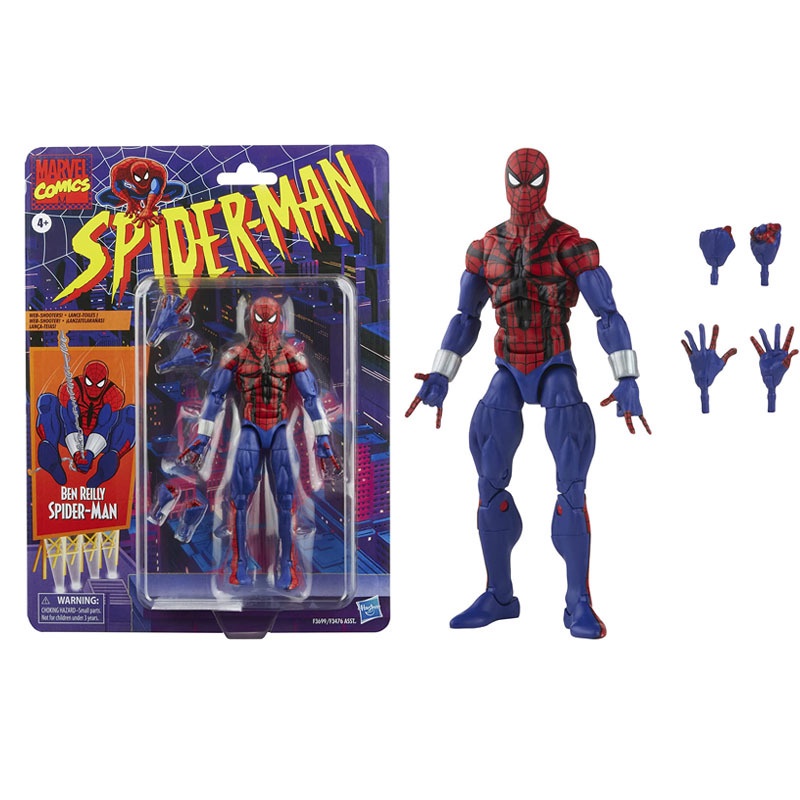 Mainan Boneka Action Figures Model Anime Spiderman Legends Ben Reilly / Symbiote Retro Bahan PVC Untuk Hadiah