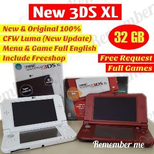 Jual NEW 3DS XL CFW Permanent LUMA 32GB Full Games Diskon