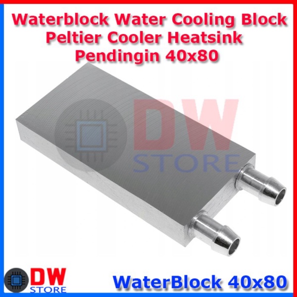 Unik Waterblock Water Cooling Block Peltier Cooler Heatsink Pendingin 40x80 Diskon
