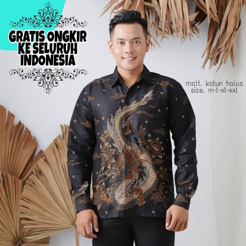 KEMEJA BATIK KEMEJASTALY BAJU BATIK PRIA SIZE M L XL XXL