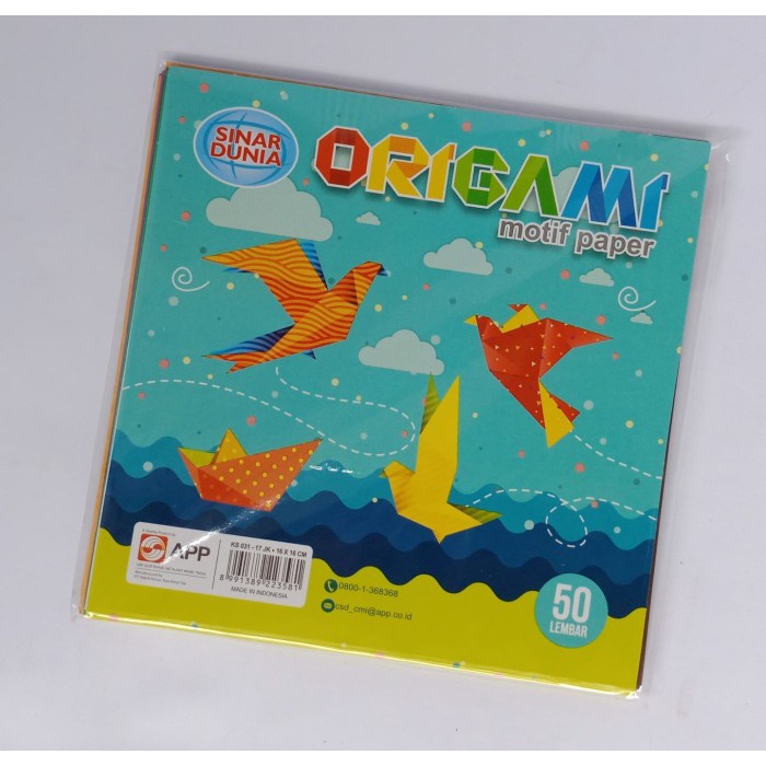 

Senikertas- Kertas Origami Sidu 16X16 Motif -Kertas-Seni.