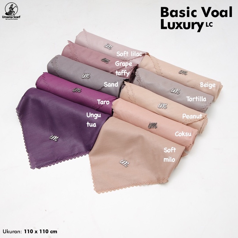 HIJAB SEGIEMPAT BASIC VOAL LUXURY LC