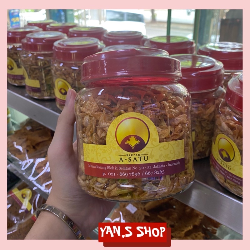 

Bawang Goreng Bagor Bakpau A1 300gr - Bawang Goreng Toples Bakpau A Satu