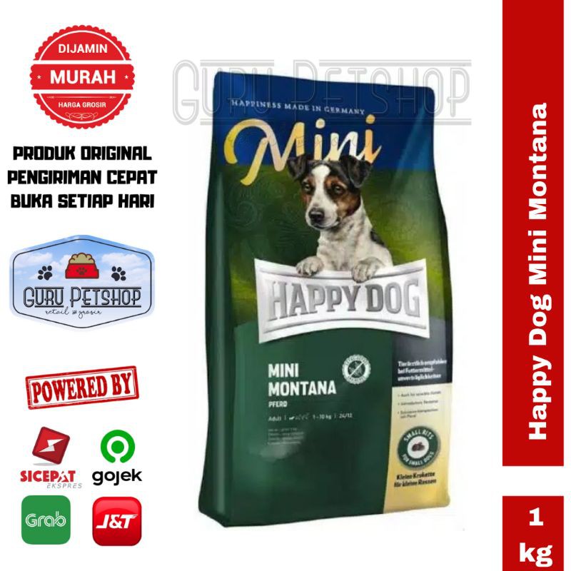 Happy Dog Mini Montana 1kg Freshpack / Makanan Anjing / Dog Food