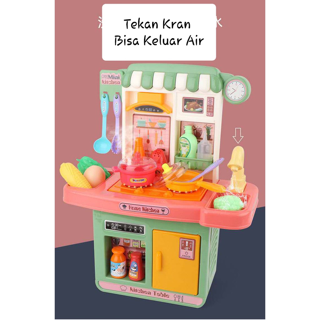 Tma / Mainan Anak Kitchen Set Spraying Mist Mini / Mainan Masak Masak Kompor Bisa Keluar Uap