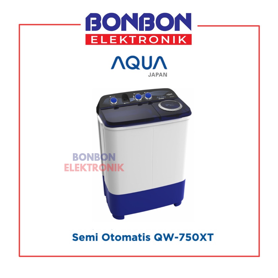 AQUA Mesin Cuci 2 Tabung 7KG QW-750XT / QW 750 XT / QW750XT