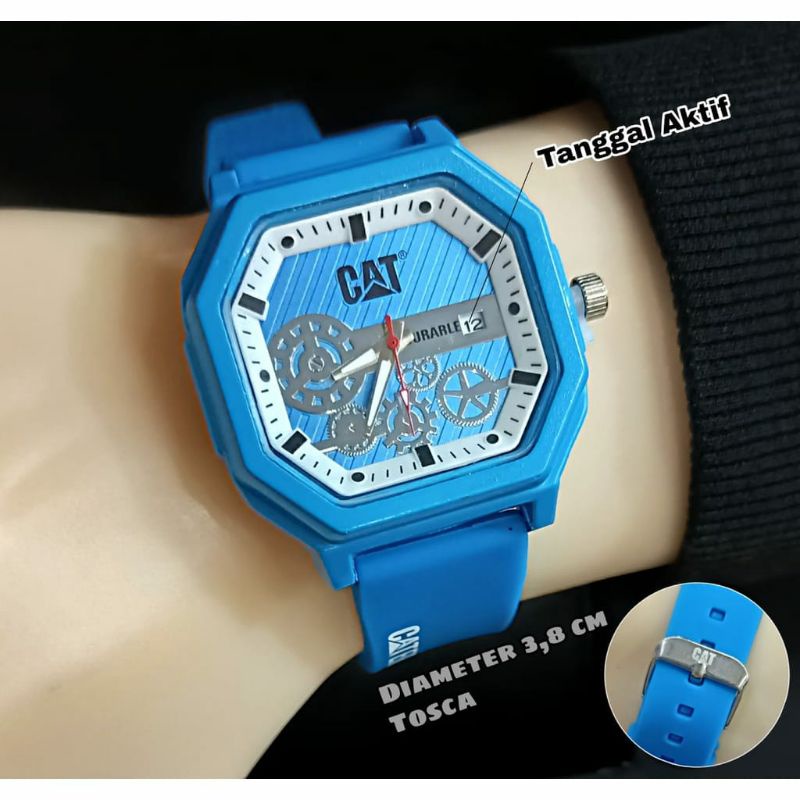 Jam Tangan CAT Terlaris Rubber Pria Terlaris Best Seller Bisa COD