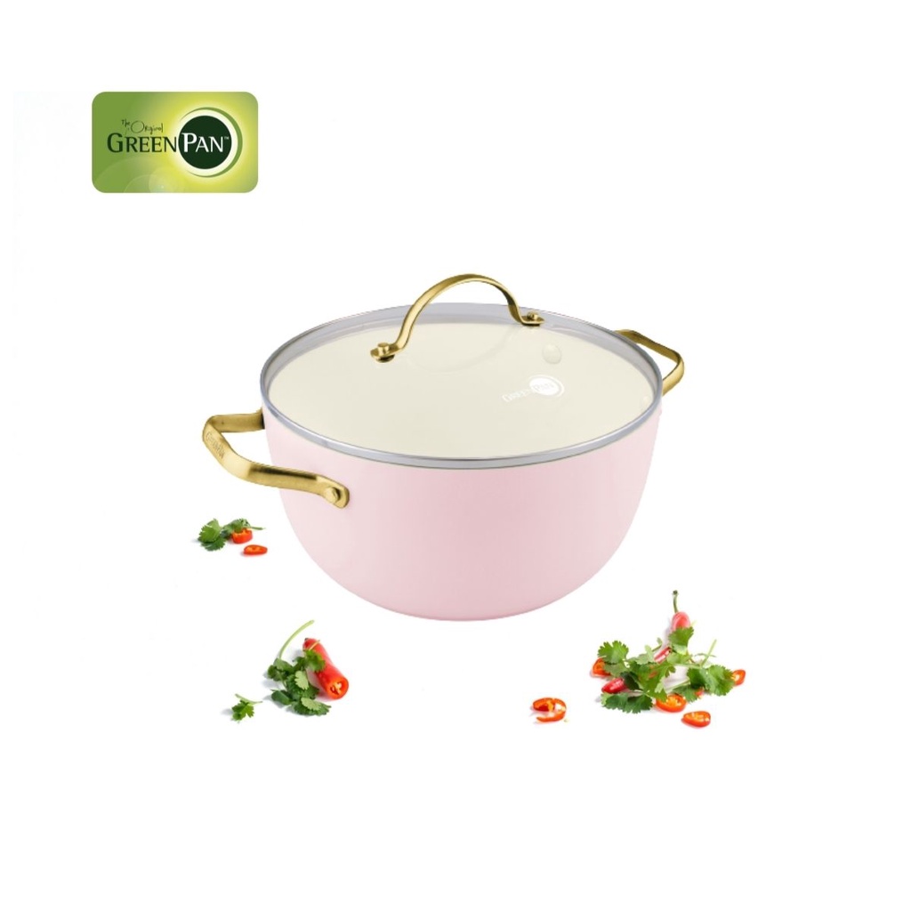 Jual GREENPAN PADOVA BLUSH PINK CVD CASSEROLE 24CM / 4.71L Shopee