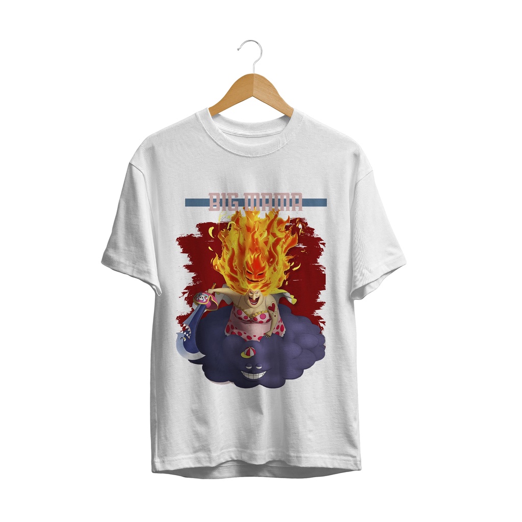 BAJU KAOS T-SHIRT BIG MAMA ANIME ONE PIECE PLASTISOL PREMIUM