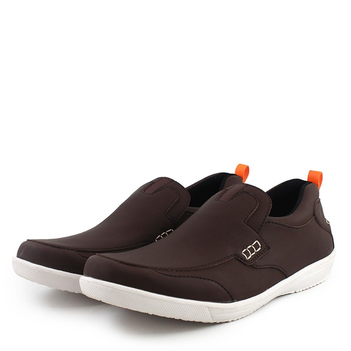 Walkers - Sepatu Slip On Pria Sepatu Bstn Cokelat Casual Slop Santai Kuliah Formal Kerja Murah