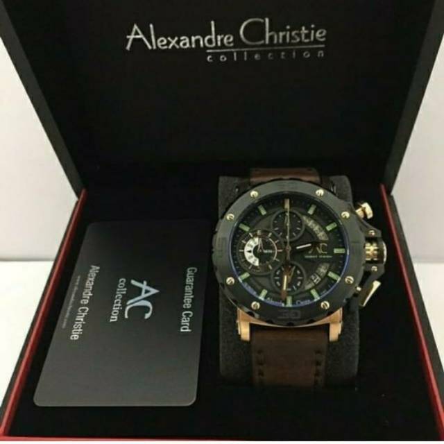 Jam tangan Alexandre Christie AC 9201 rose gold night vision