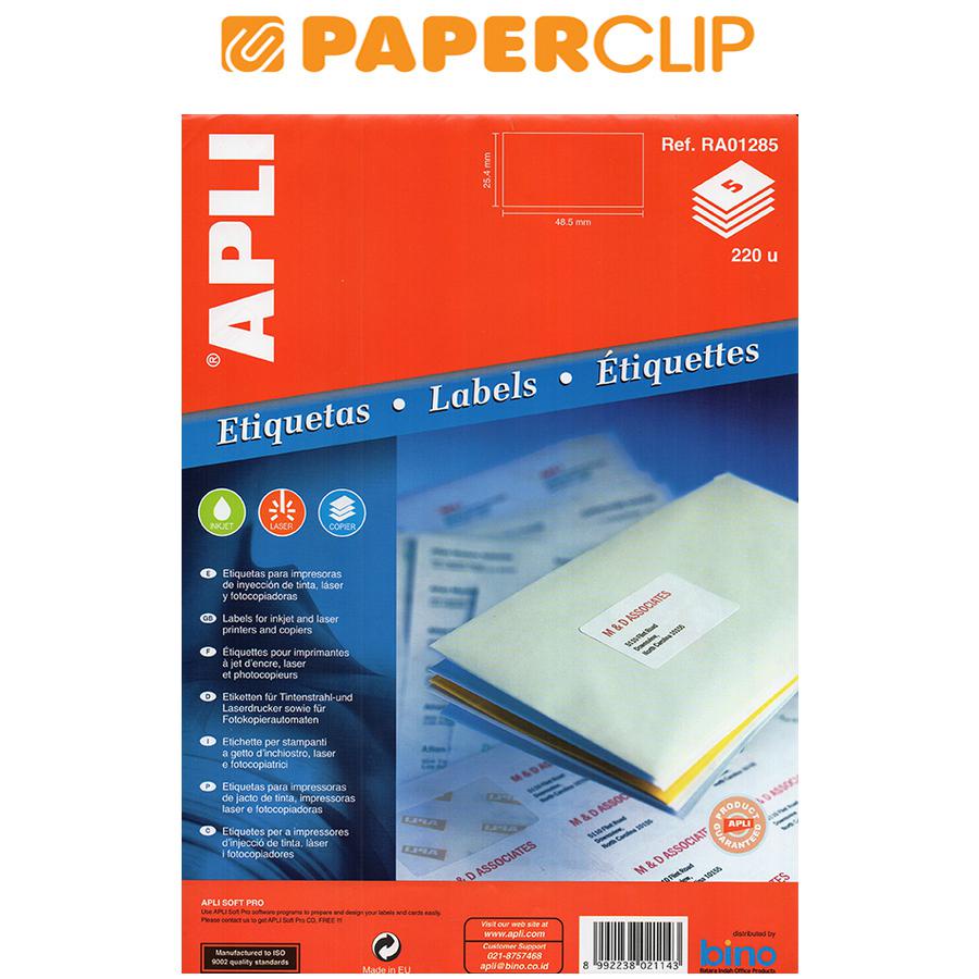 

LABEL APLI RA01285 48X25 5S