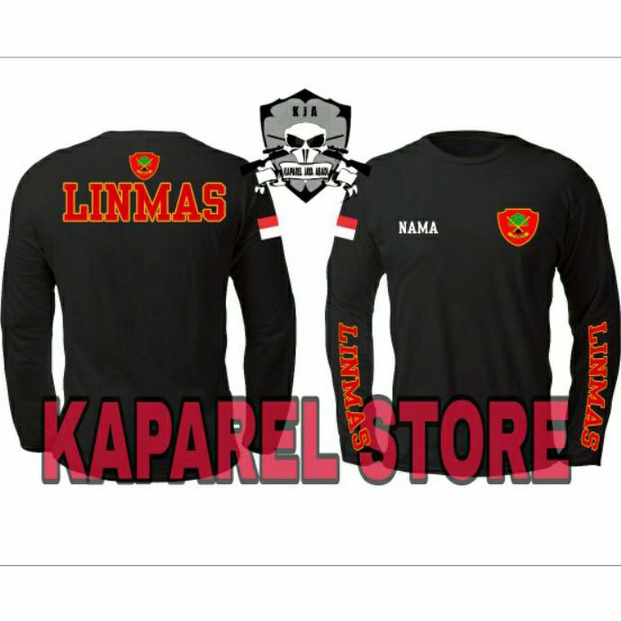 Kaos Logo Linmas / Baju Linmas/ Atasan Pria Wanita Linmas Terbaru COD / Kaos Polisi