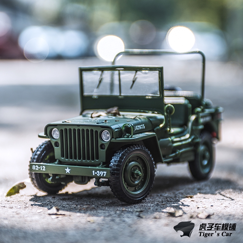 Miniatur Mobil Jeep Willys Tactical Jeep Vintage 2 War Skala 1 18 Bahan Alloy Untuk Mainan Shopee Indonesia