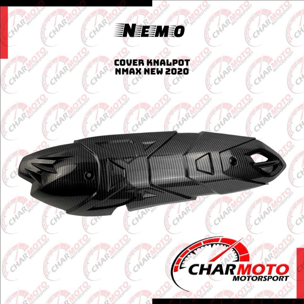 Cover Tutup Knalpot Nmax 2020 Carbon Karbon Nemo Original PNP - Charmoto