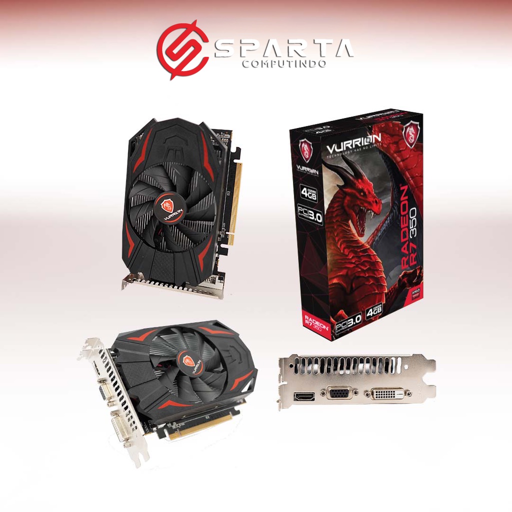 VGA Card AMD Radeon R7 350 4GB GDDR5 128 Bit Vurrion New Garansi Resmi