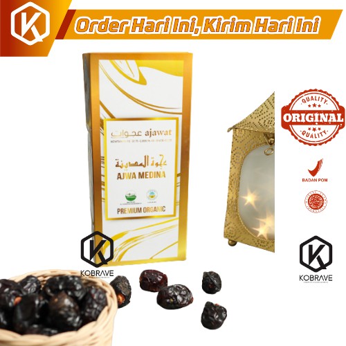 ORIGINAL Kurma Ajwa Madinah Premium Ajawat Organik Tanpa Pestisida