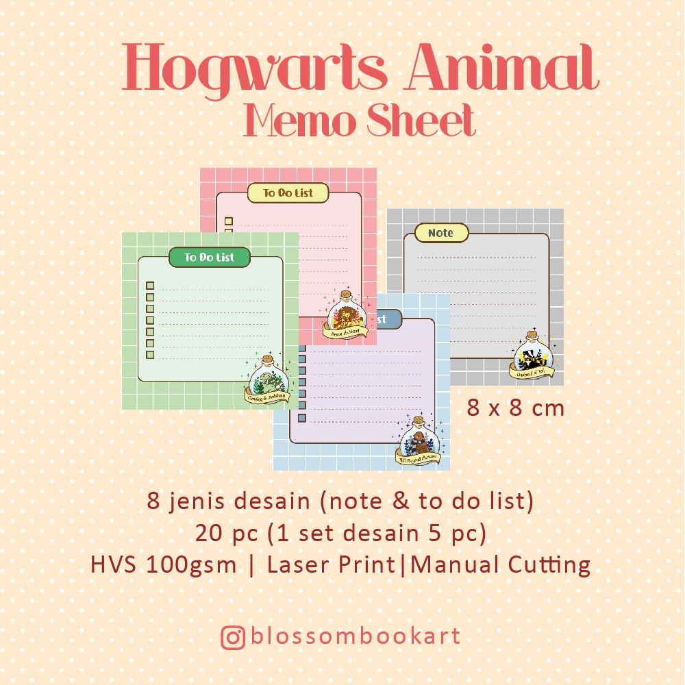 

BLOSSOM ARTS Memo Sheet / Kertas Catatan