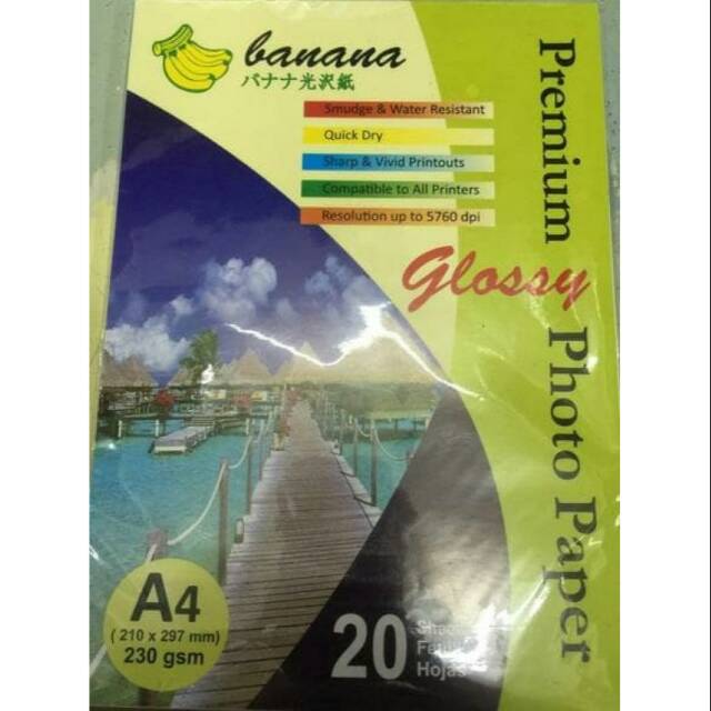 

Kertas Photo Glossy A4 230Gsm