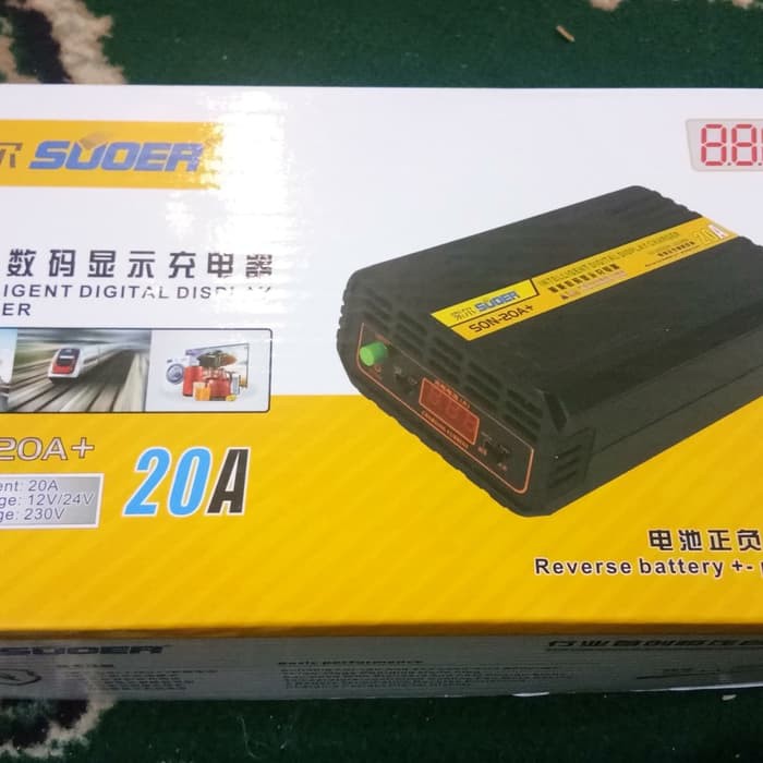 Jual SUOER Charger AKI Cas Accu 20A Digital otomatis SON 20A utk aki