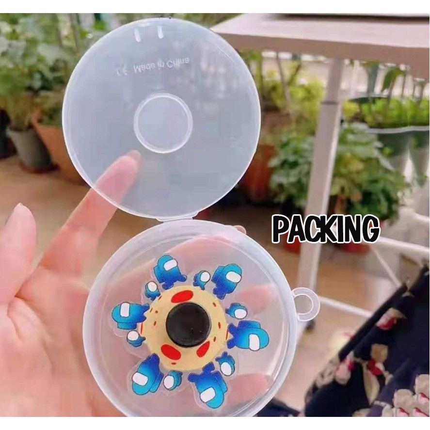 hokkiterus21 FIDGET SPINNER LARI 3d kartun karekter gyro free box