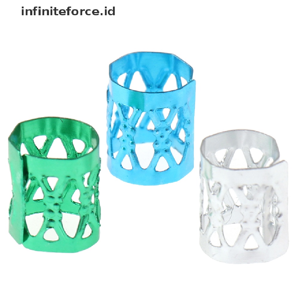 (Infiniteforce.Id) 100pcs / Set Cincin Cuffs Untuk Rambut Gimbal