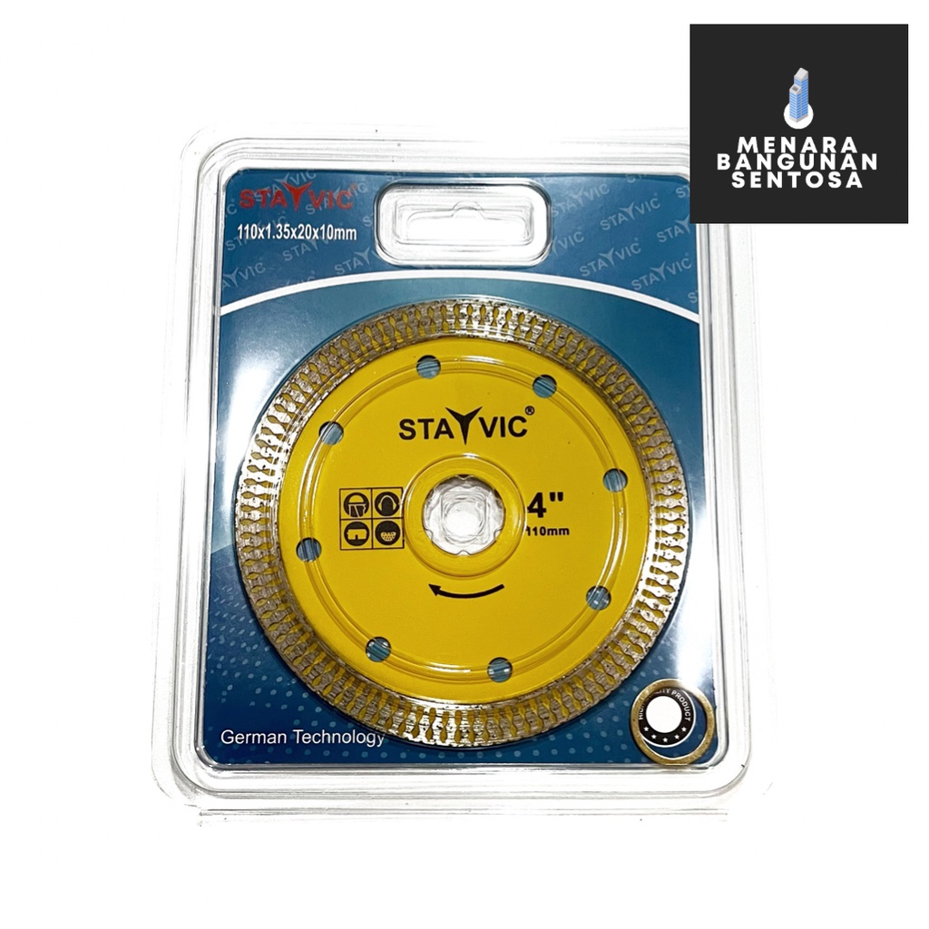 Diamond Wheel Turbo Stayvic 4&quot; Inch for Dry and Wet Cutting - Mata Pisau Potong Keramik Geranit Granit