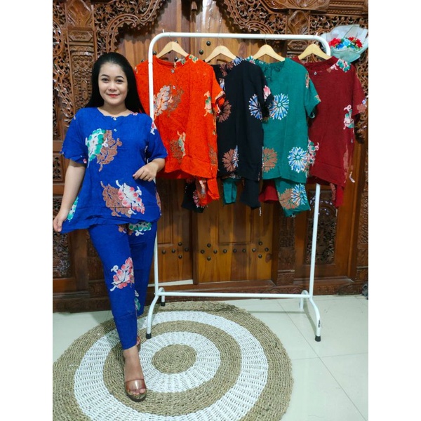 Setelan batik cap pekalongan /setelan wanita kekinian/setelan baju tidur viral