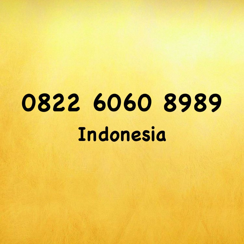Nomor Cantik Simpati LOOP ABAB CDCD - 89 - 60 - 0822 6060 8989