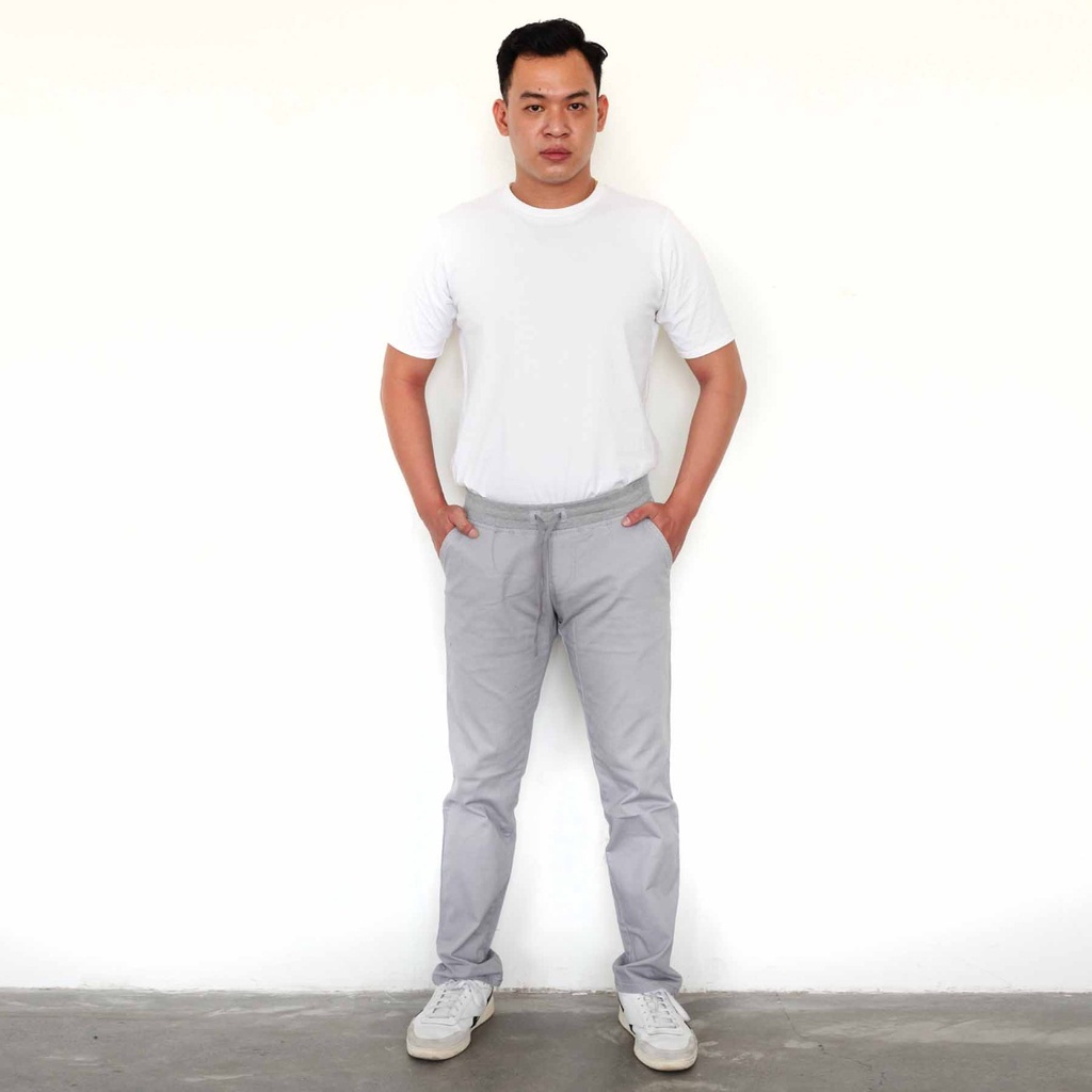 DEVAGO Celana Panjang Pria Katun Chino Stretch  Balin Pinggang reeb Casual Nyaman Keren 27 - 40