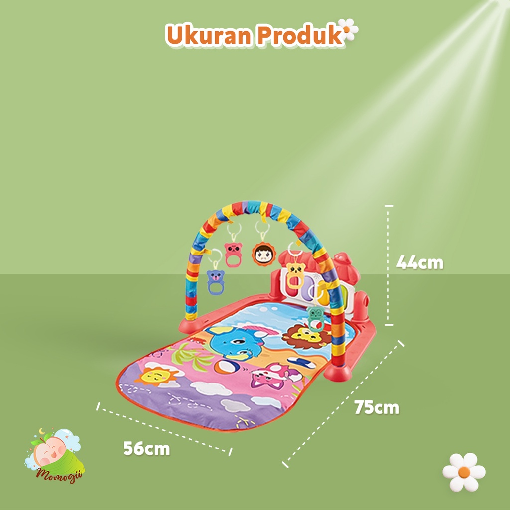 MOMOGII  TERLARIS Baby Playgym Playmate Set Music Play Gym Matras Mainan Anak Mainan Bayi Playmate Piano Babygym Kualitas Import