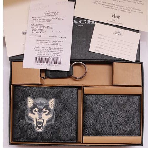 Coach Wallet Wolf Signature