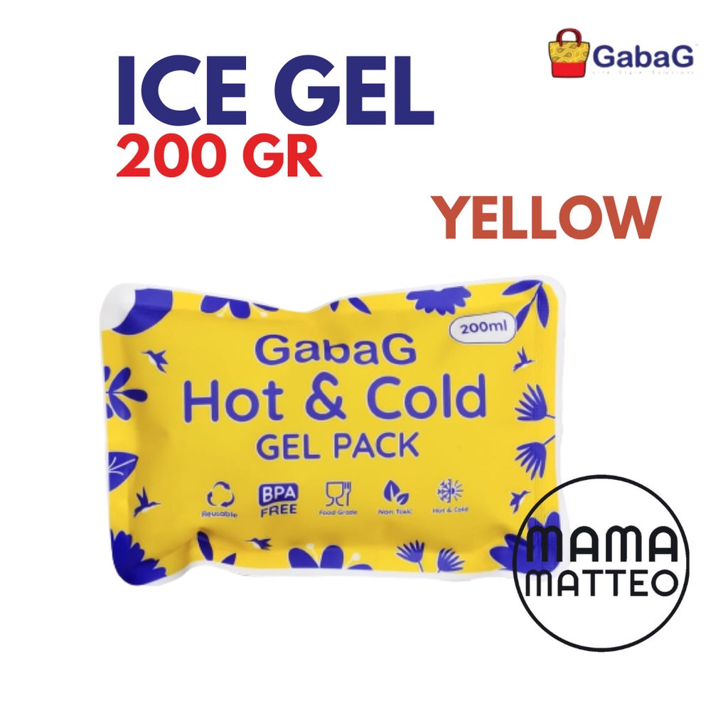 Gabag Kids Ice Gel 200 gram / 200gr / Ice Cream Burger Original Yellow size Kecil 200ml / BANDUNG