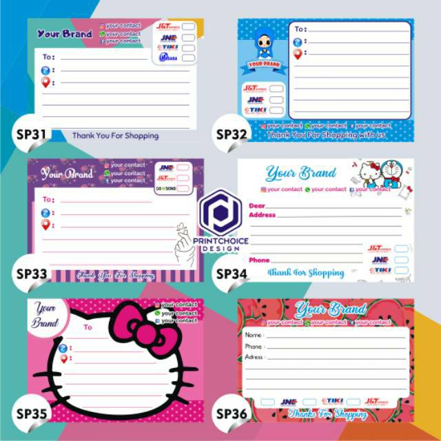 

FREE DESIGN STIKER ALAMAT / PENGIRIMAN OLSHOP 10*7cm