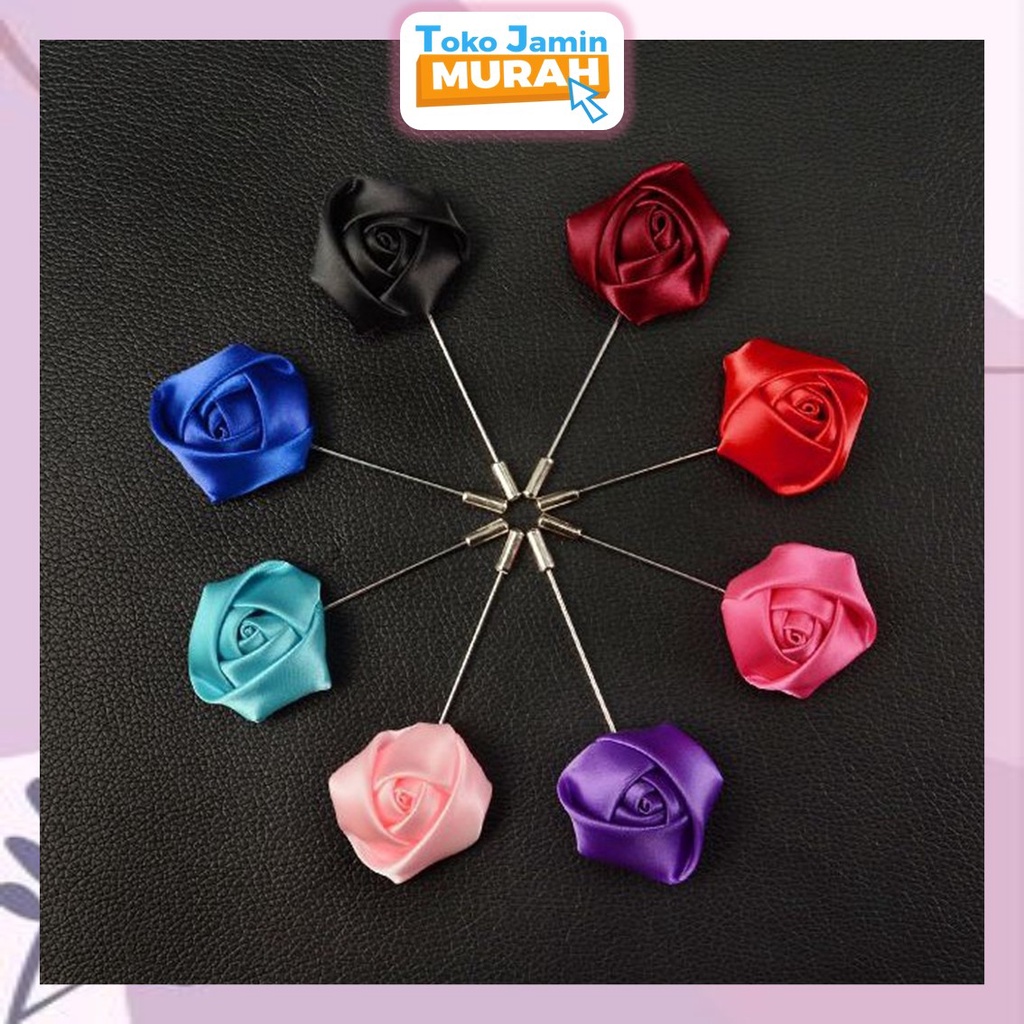 TJM VZ075 Tuspin Motif Bunga Mawar Kuncup Brios Hijab Jilbab Formal Casual Kekinian Rose Simple Murah