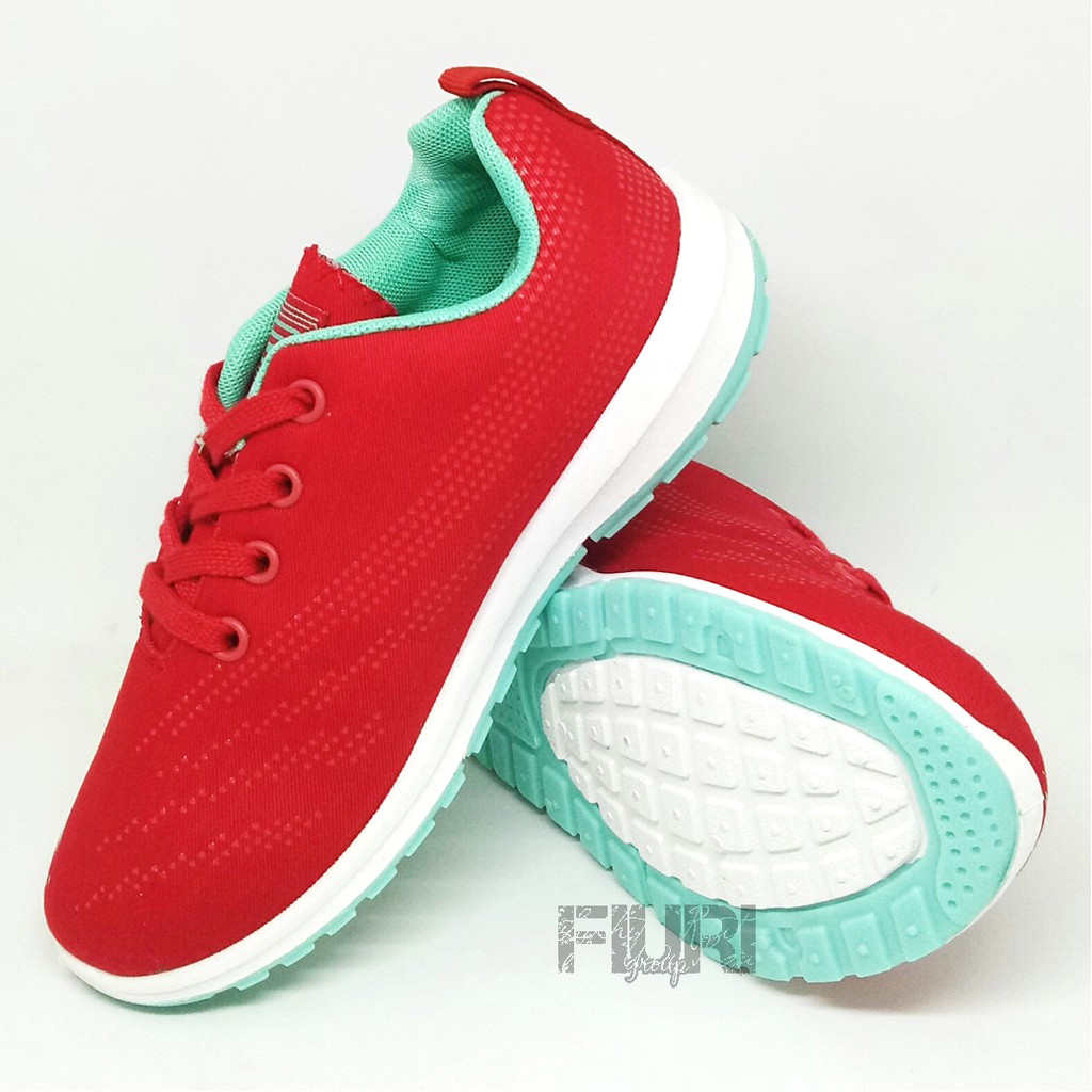 FIURI - ANDO ORIGINAL - LINDSEY 32-41 MERAH TOSCA - SEPATU SNEAKERS SPORT KANVAS SOL KARET ANAK PEREMPUAN - SEPATU KETS FASHION TRENDY WANITA DEWASA - SEPATU OLAHRAGA LARI FITNES SENAM KERJA KULIAH BERTALI CEWEK MURAH PROMO DISKON BONUS KAOS KAKI