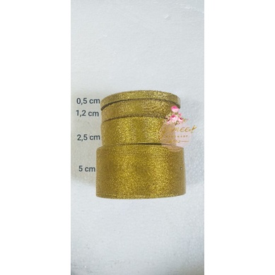 

pita emas glitter metalik pita gold