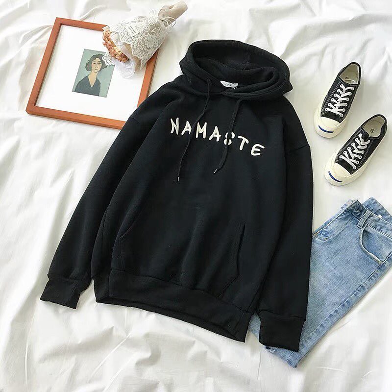 NAMASTE HOODIE UNISEX TEBAL - JUMPER KEKINIAN TERLARIS