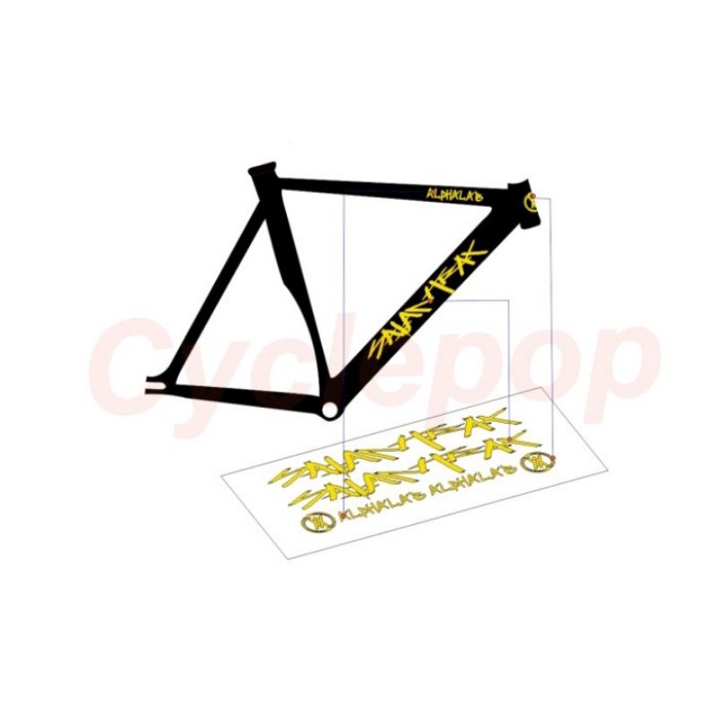 Cutting Sticker Sepeda Fixie Alphalab Satantrax Fixie