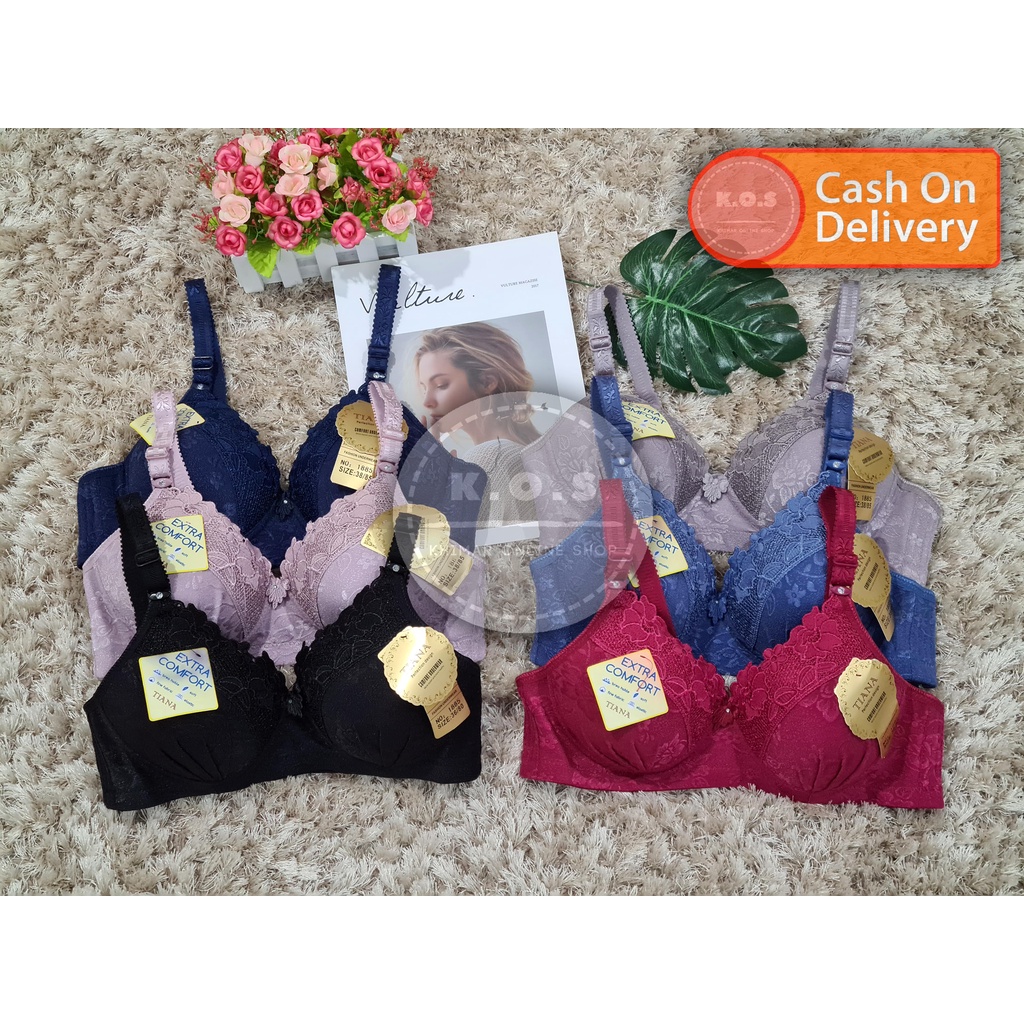 Bra bh Tiana bermotif kombinasi renda motif Kait 3 size 36-42