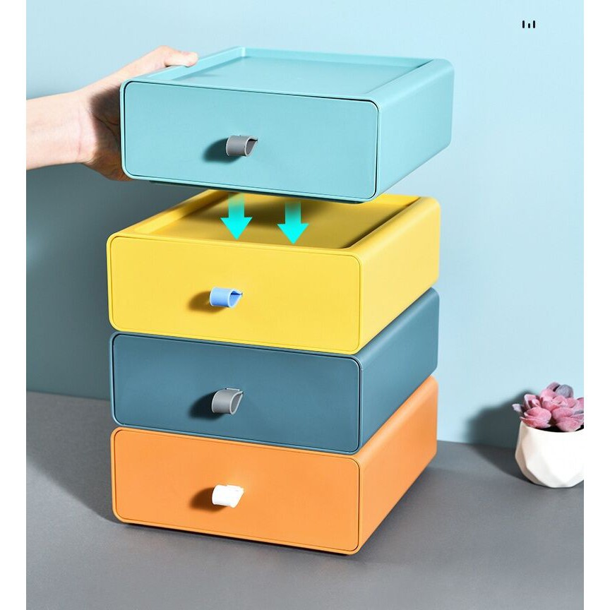 [UNIK88] JS2101 Desktop storage box Rak kosmetik Kotak Penyimpanan Laci Storage