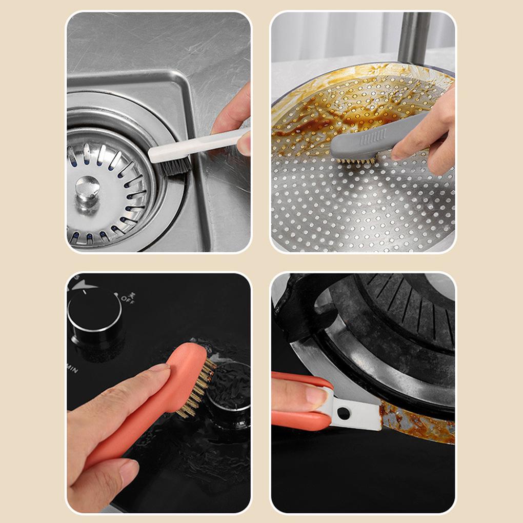 Sikat Pembersih Kompor Dapur 3in1 Alur Scraper Multifungsi Dapat Dicuci Dapat Digunakan Kembali Sudut Sikat Noda Scrubber Gadget