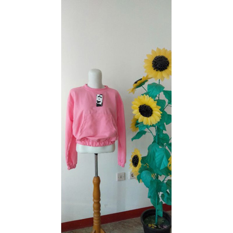 sweater crop wanita terbaru dan termurah (CK)