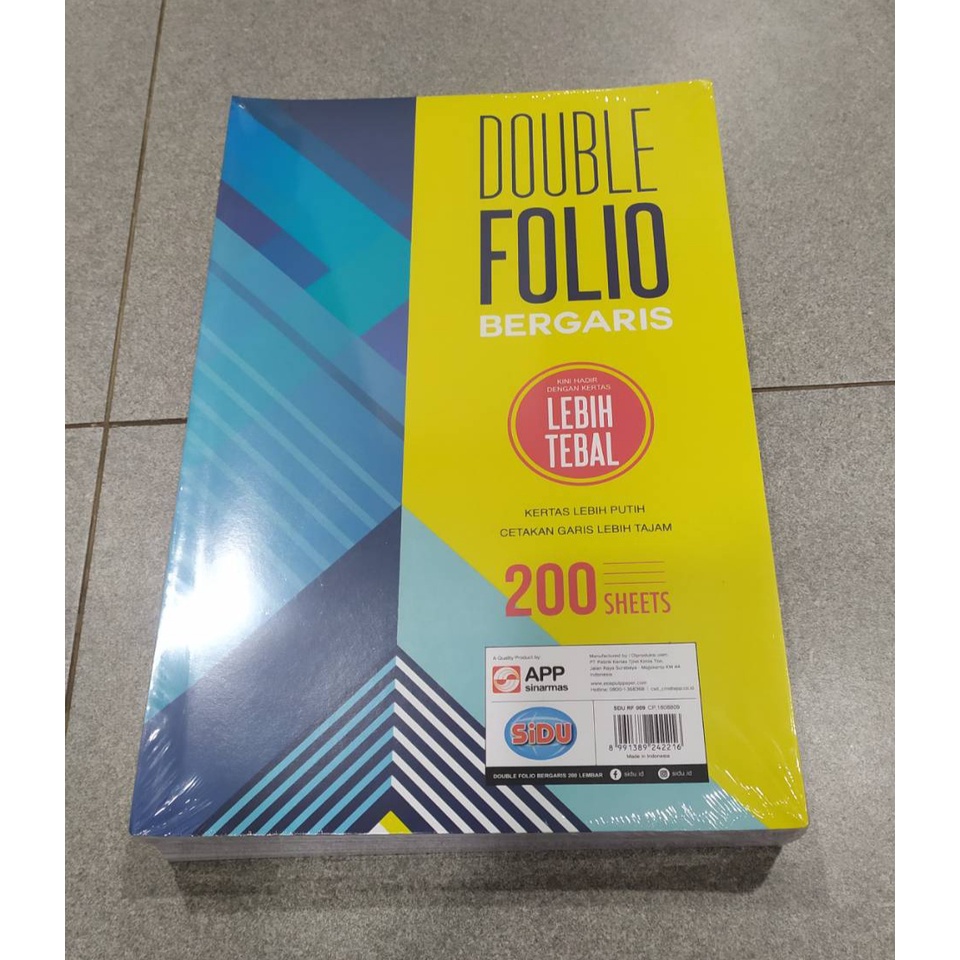 

Kertas Folio / F4 Bergaris SIDU 200 Lembar