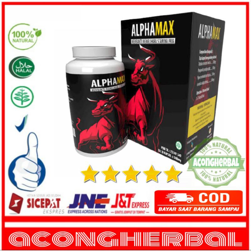 BEST SELLER Alphamax Capsul Obat-Kuat Herbal Penambah Stamina Terbaik