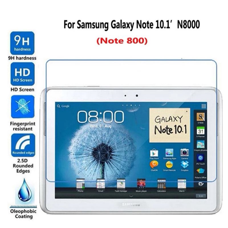 Antigores Samsung Galaxy Tab Note 10.1 N8000 GT-N8000 TEMPERED GLASS Bening Screen Guard protector TG Pelindung Layar kaca